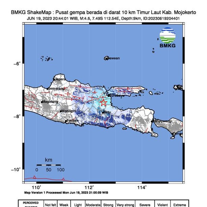 gempa mojokerto 4,6