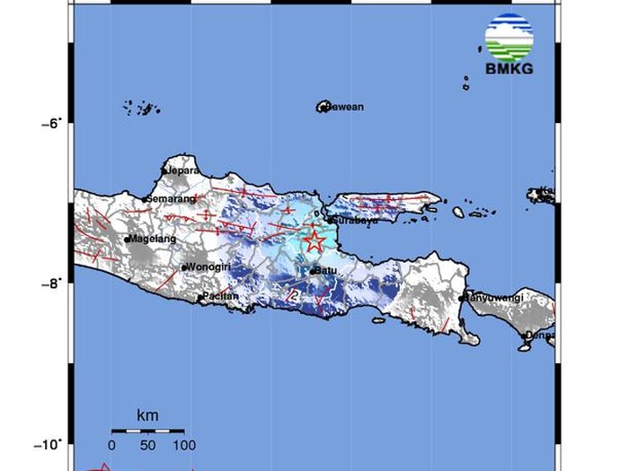 gempa mojokerto 4,6