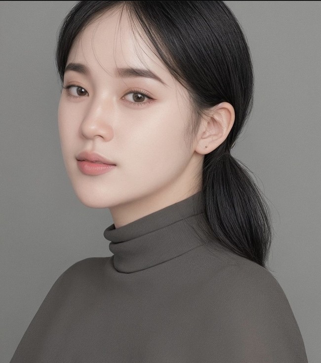 Ririe Fairus juga ikut tren aplikasi snow AI. Salah satu fotonya tampak dengan rambut dikuncir mirip wanita Korea. Foto: Instagram @ririe_fairus