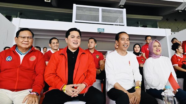 Momen Jokowi, Prabowo, ET Duduk Sebelahan Saat Nonton Indonesia Vs Argentina
