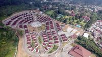 Melihat Rest Area Gunung Mas Puncak Bogor Lewat Foto Udara