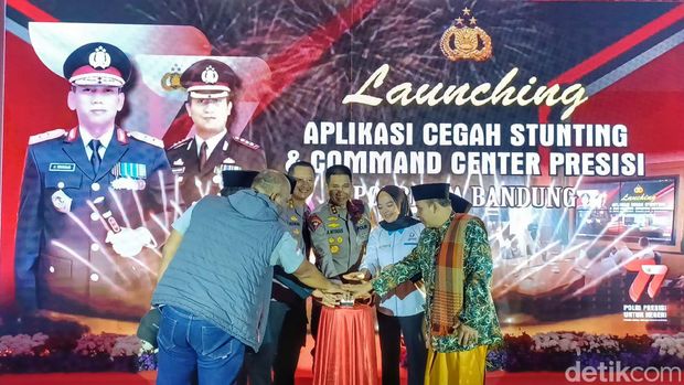 Peluncuran Command Center di Polresta Bandung, Senin (19/6/2023).
