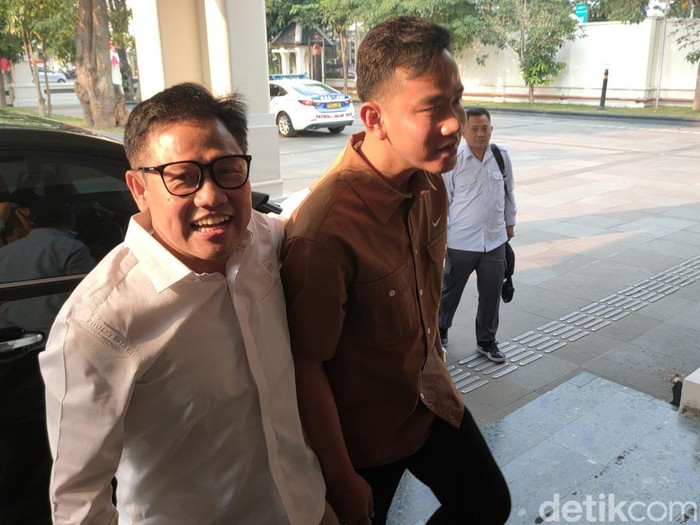 Ketum PKB Muhaimin Iskandar bertemu dengan Wali Kota Solo Gibran Rakabuming Raka di Loji Gandrung, Selasa (20/6/2023).