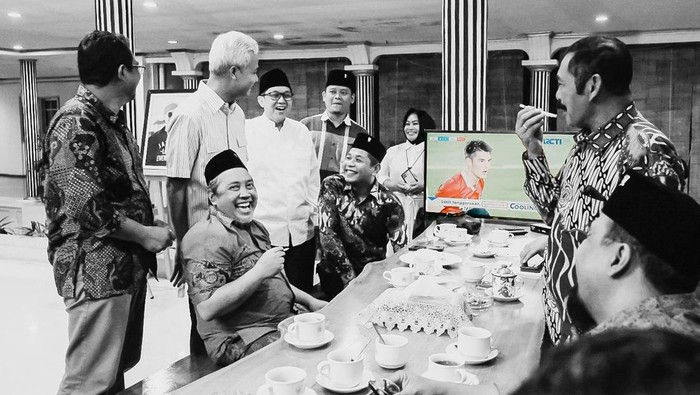 Ganjar Pranowo nobar Indonesia Vs Argentina