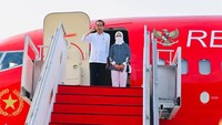Jokowi bertolak dari Pangkalan TNI AU Halim Perdanakusuma Jakarta ke NTB pukul 06.30 WIB. Jokowi tiba di Bandar Udara Internasional Zainuddin Abdul Madjid, Kabupaten Lombok Tengah, Provinsi Nusa Tenggara Barat, pukul 9.20 WITA. (Foto: Biro Pers Sekretariat Presiden)