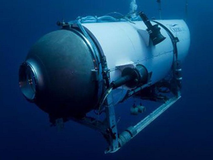 FILE - This undated photo provided by OceanGate Expeditions in June 2021 shows the companys Titan submersible. On Monday, June 19, 2023, a rescue operation was underway deep in the Atlantic Ocean in search of the technologically advanced submersible vessel carrying five people to document the wreckage of the Titanic, the iconic ocean liner that sank more than a century earlier. (OceanGate Expeditions via AP, File)