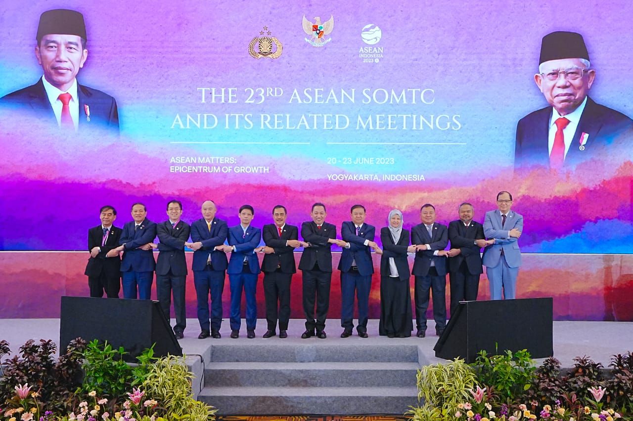 Kapolri Jenderal Listyo Sigit Prabowo menekankan soal pemberantasan tindak pidana perdagangan orang (TPPO) di acara ASEAN SOMTC Leaders di DIY. (dok Polri)