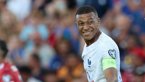 Soccer Football - UEFA Euro 2024 Qualifier - Group B - Gibraltar v France - Estadio Algarve - Faro, Portugal - June 16, 2023 Frances Kylian Mbappe reacts REUTERS/Violeta Santos Moura