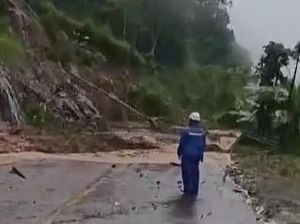 Longsor Terjang Jalan Trans Sulawesi di Mamuju, Lalin Tersendat