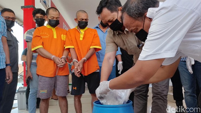Pemusnahan barang bukti narkoba di Mapolda Kepri.