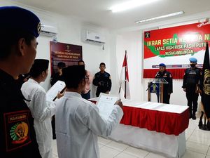 2 Napiter Lapas Pasir Putih Eks Jaringan JAD Ikrar Setia ke NKRI