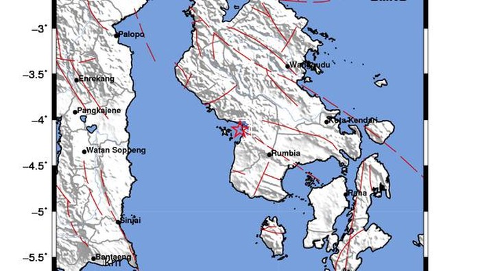 Gempa Kolaka, Sulawesi Tenggara M,9. (dok. BMKG)