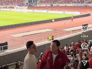 Gibran dan Prabowo Sempat Ngobrol saat Half Time Laga Timnas, Bahas Apa?