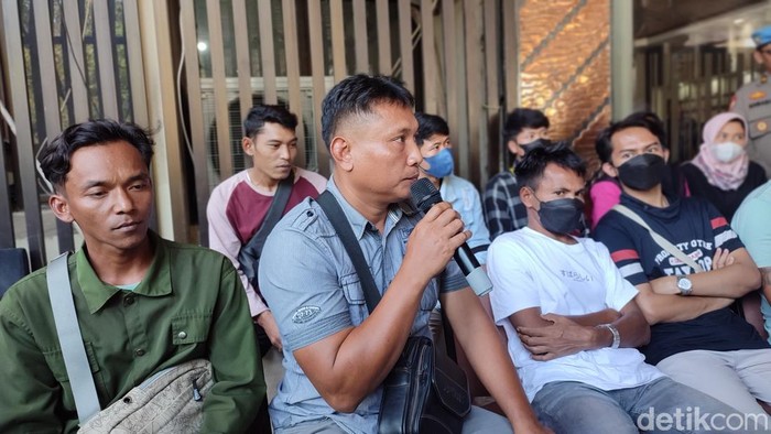 Korban TPPO di Mapolda Jateng, Rabu (31/6/2023). Mereka menceritakan iming-iming para pelaku TPPO yang ditangkap.