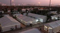 Persiapan pun terlihat di tenda-tenda yang akan digunakan jemaah saat wukuf. Tim MCH 2023/Adi Wijaya.