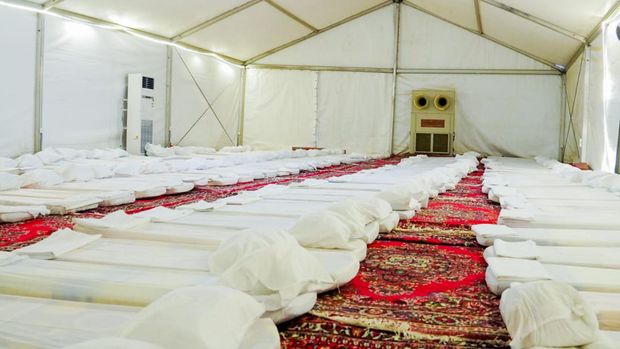 Menteri Agama Yaqut Cholil Qoumas  mengecek prasarana dan fasilitas di Arafah menjelang puncak ibadah haji.