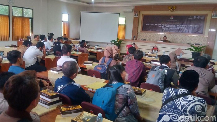 Rapat pleno penetapan DPT di KPU Klaten, Rabu (21/6/2023).