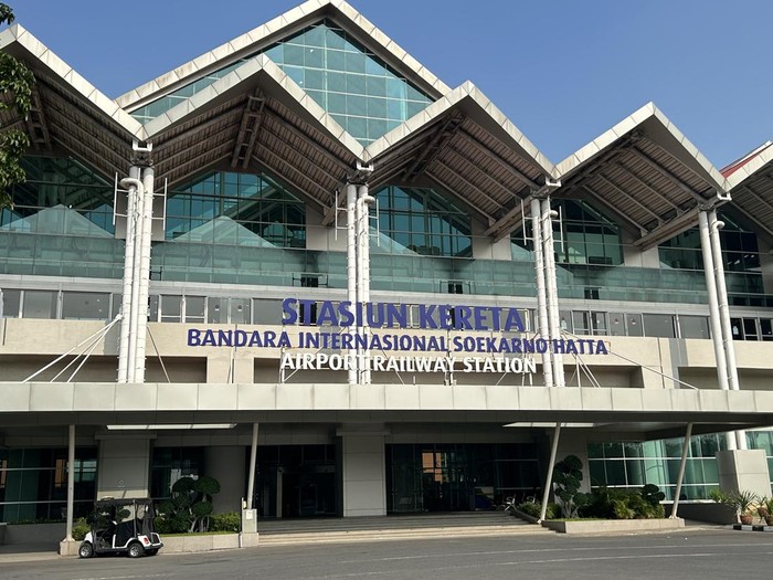 Stasiun kereta Bandara Soetta, Rabu (21/6/2023).