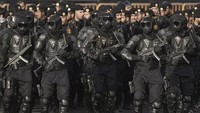 Otoritas Keamanan Arab Saudi menggelar parade militer sebagai salah satu persiapan pengamanan haji pada 2023.   