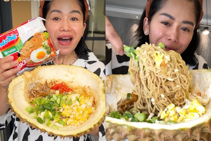 Farida Nurhan bikin Indomie goreng durian