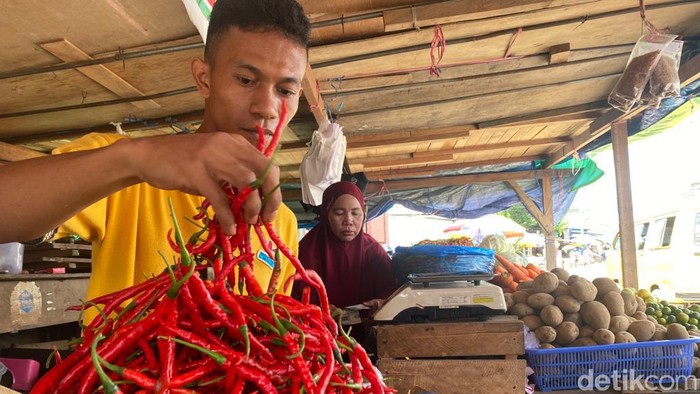 Harga cabai di Sorong melonjak drastis.