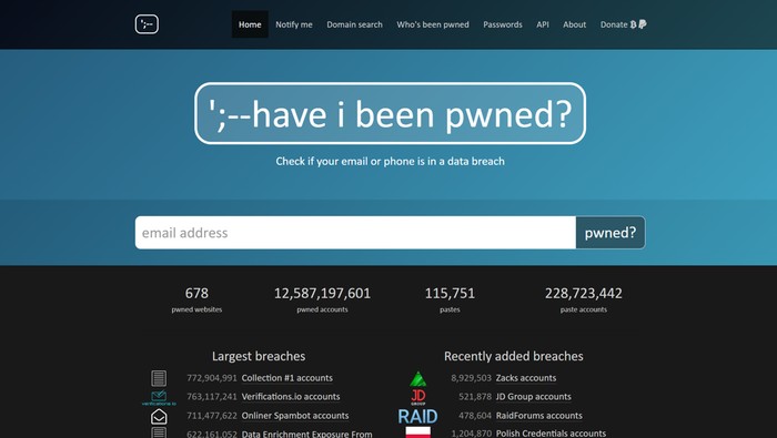 Have I Been Pwned