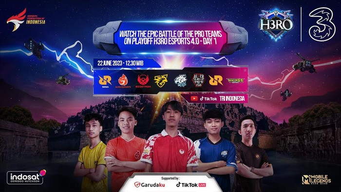 Jadwal turnamen H3RO Esports Mobile Legends hari ini menampilkan deretan laga seru. Salah satunya ada Evos Legends yang berhadapan dengan Alter Ego.