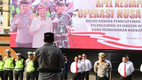 Apel gelar pasukan Operasi Nusa Agung 2023 di Polda Bali, Rabu (21/6/2023)