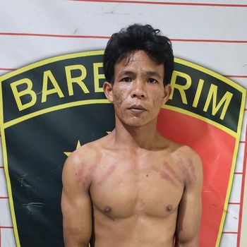 Meiledi, pelaku pembacokan penjaga kebun kelapa sawit di Musi Banyuasin.