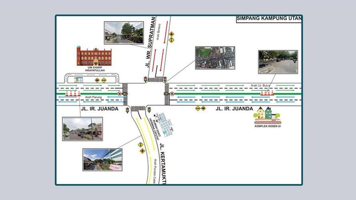 Badan Pengelola Transportasi Jabodetabek Kementerian Perhubungan (BPTJ Kemenhub) bersama sejumlah instansi akan melakukan uji coba rekayasa lalu lintas (lalin) di Simpang Kampung Utan, Tangerang Selatan (Tangsel). BPTJ mengungkapkan rekayasa lalin untuk mengurai kemacetan.