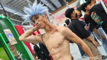 Cosplay Ban dari anime The Seven Deadly Sins. Foto: Adi Fida Rahman/detikinet