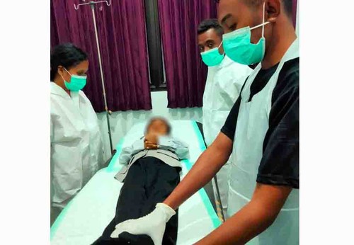 FM asal Desa Fae, Kecamatan Amanatun, TTS, NTT meninggal dunia di Puskesmas Oinlasi akibat gigitan anjing rabies. (Dok: Puskesmas Oinlasi).