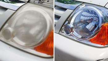 Kaca lampu mobil jadi kinclong lagi setelah dibersihkan. Foto: Boredpanda