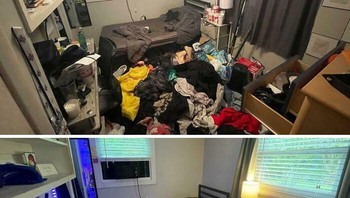 Kamar sebelum dan sesudah dibersihkan serta dibereskan. Foto: Boredpanda