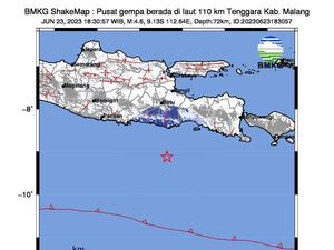 Gempa M 4.6 Guncang Malang