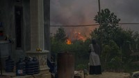 Kencangnya angin di lokasi kebakaran lahan membuat api dengan cepat menyebar membakar lahan mencapai puluhan hektare.