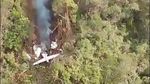 Potret Puing Pesawat SAM Air Berasap Usai Jatuh di Hutan Yalimo Papua