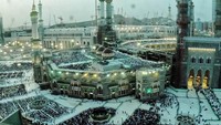 Jemaah haji memadati Masjidil Haram, Makkah, Arab Saudi, Kamis (22/6/2023).  