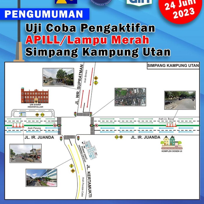 Simpang Kampung Utan Tangsel Akan Diuji Coba 24-27 Juni, Ini Rinciannya