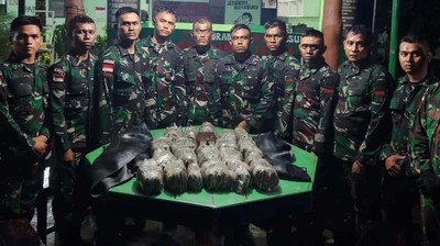 TNI Gagalkan Penyelundupan Ganja di Perbatasan RI-PNG