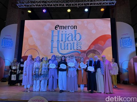 5 finalis Emeron Hijab Hunt 2023 di Surabaya.