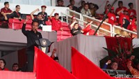 Presiden Joko Widodo hadir di Bulan Bung Karno kawasan Stadion GBK, Jakarta, Sabtu (24/6/2023). 