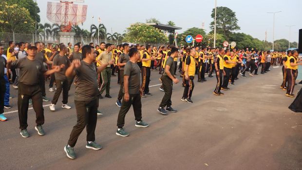 Polresta Bandara Sokarno-Hatta menyambut HUT Bhayangkara