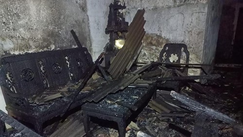 Sebuah ruko di Jalan Gunung Batok VII Nomor 12, Kota Denpasar terbakar pada Sabtu (24/6/2023) dini hari sekitar pukul 02.00 Wita. (Dok. Polresta Denpasar)