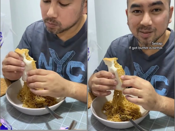 Sekte mie goreng pakai roti tawar