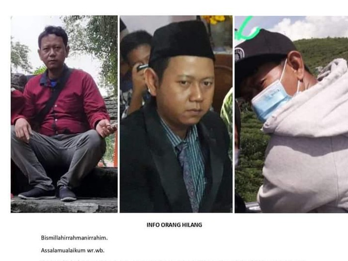 Tangkapan layar informasi orang hilang, Arif Budiyanto (38) warga Desa Gondang, Kebonarum, Kabupaten Klaten. Diunggah Sabtu (24/6/2023).