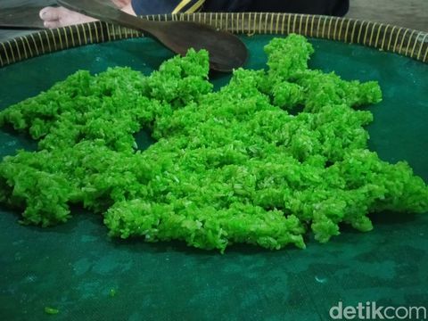 Tape ketan berwarna hijau khas Cirebon