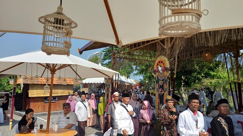 Suasana di hari terakhir pelaksanaan Festival Tanah Lot atau Tanah Lot Art and Food Festival IV, Minggu (25/6/2023).