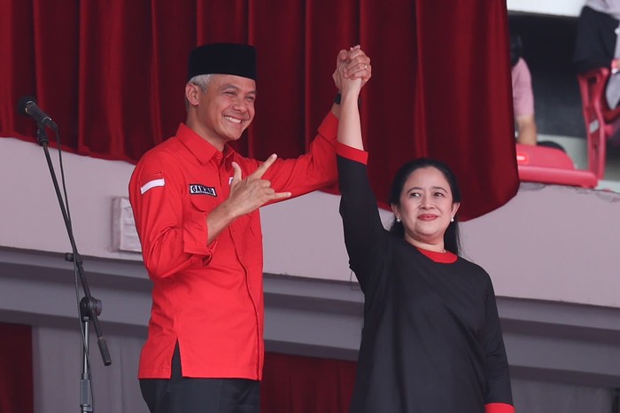 Ganjar Pranowo dan Puan Maharani di Peringatan Puncak Bulan Bung Karno