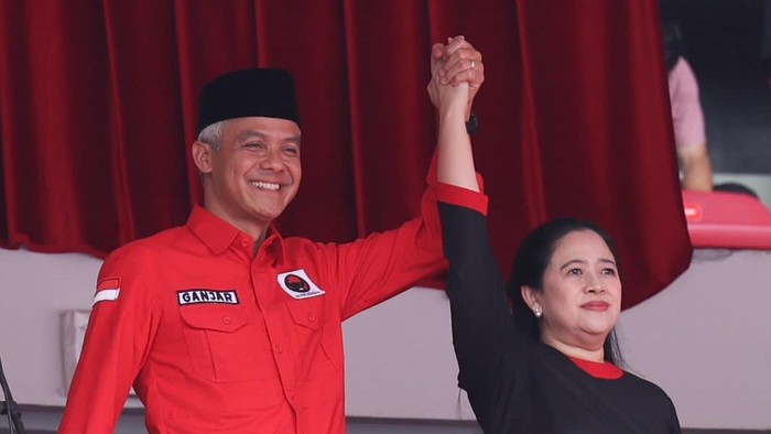 Ganjar Pranowo dan Puan Maharani di Peringatan Puncak Bulan Bung Karno
